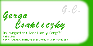 gergo csapliczky business card